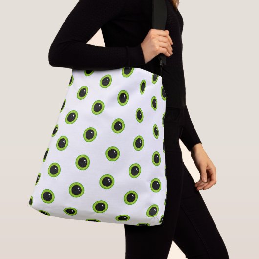 Schattigee Funny Green Eyes Crossbody Tas (Dichtbij)