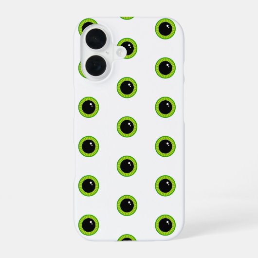 Schattigee Funny Green Eyes iPhone 16 Hoesje (Achterkant)