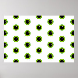 Schattigee Funny Green Eyes Poster