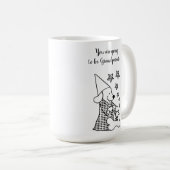 Schattigee Funny Grootouders Aankondiging Zwarte C Koffiemok (Voorkant rechts)