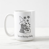 Schattigee Funny Grootouders Aankondiging Zwarte C Koffiemok (Links)