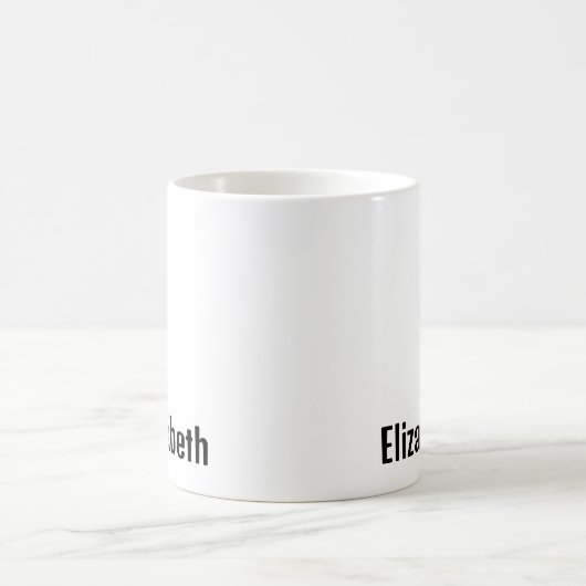 Schattigee Funny Horse Gepersonaliseerde Naam Koffiemok (Center)