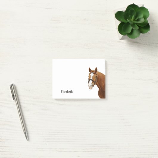 Schattigee Funny Horse Gepersonaliseerde Naam Post-it® Notes (Kantoor)