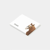 Schattigee Funny Horse Gepersonaliseerde Naam Post-it® Notes (Schuin)