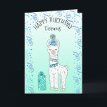Schattigee Funny Lama Humor Happy Birthday Kaart<br><div class="desc">Schattigee grappige hand getekend lama Humor gelukkige verjaardag Kaart. Voeg de naam van uw kind toe in het persoonlijke gedeelte.</div>