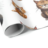 Schattigee Funny Mad Black, Sinaasappel en Grijze  Cadeaupapier (Rol Hoek)