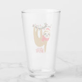Schattigee Funny Modern Merry Christmas Sloth | FE Glas (Achterkant)