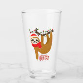 Schattigee Funny Modern Merry Christmas Sloth | FE Glas (Voorkant)