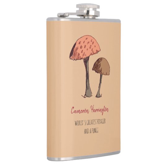 Schattigee Funny Mushroom Pun Gepersonaliseerde Fo Heupfles (Rechts)