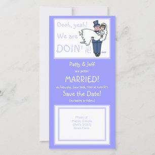 Schattigee Funny Offbeat Save-the-Date Fotokaart Save The Date
