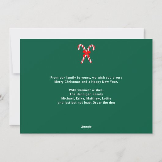 Schattigee Funny Pet Dog Foto Kerst Feestdagenkaart (Achterkant)