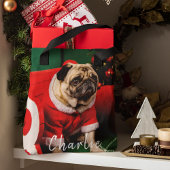Schattigee Funny Pet Dog Puppy Fotonaam Kerst Tote Bag