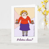 Schattigee Funny Pie en Lattes Vriendin Kaart (Gele Bloem)