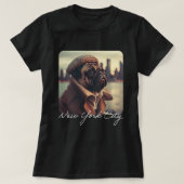 Schattigee Funny Pug Foto New York City Reizen T-shirt (Design voorkant)