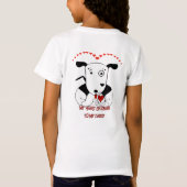 Schattigee Funny Puppy Dog Valentijnsdag Baby T-sh T-shirt (Achterkant)