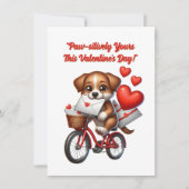 Schattigee Funny Puppy Love Hearts Valentijnse Kaa Feestdagenkaart (Voorkant)