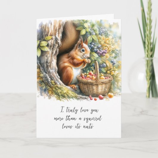 Schattigee Funny Quote Romantische Waterverf Valen Kaart (Voorkant)