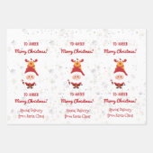 Schattigee Funny Rudolph Santa Speciale Leveringsn Inpakpapier Vel (Voorkant 3)