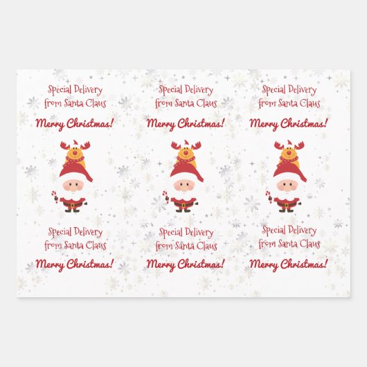 Schattigee Funny Rudolph Speciale levering vanaf S Inpakpapier Vel (Voorkant 3)