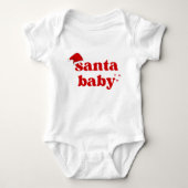 Schattigee Funny Santa Baby Christmas Outfit voor Romper (Voorkant)