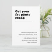 Schattigee Funny Thanksgiving Dinner Modern Minima Kaart (Staand voorkant)