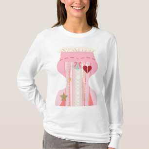 Schattigee Funny Valentijnsdag Corset Bustier T-shirt