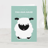 Schattigee Funny Wallis Zwarte Knoop Schaap Fab Ve Kaart (Voorkant)