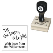 Schattigee Funny Winter Seizoen Calligrafie Script Rubberstempel (Gestempeld)
