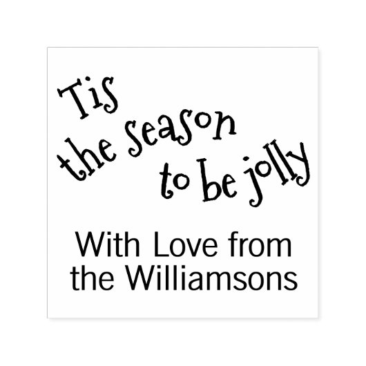 Schattigee Funny Winter Seizoen Calligrafie Script Zelfinktende Stempel (Design)