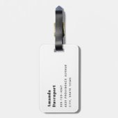 Schattigee Furry Fox op Blue Grunge Achtergrond Bagagelabel (Achterkant verticaal)