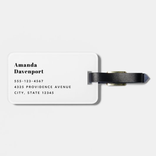 Schattigee Furry Fox op Blue Grunge Achtergrond Bagagelabel (Achterkant horizontaal)