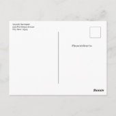 Schattigee Furry Fox op Blue Grunge Achtergrond Briefkaart (Achterkant)