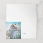 Schattigee Furry Fox op Blue Grunge Achtergrondtab Plaatskaartje (Buitenkant ongevouwen)