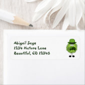 Schattigee Fuzzy Leprechaun en Clovers Irish Etiket (Insitu)