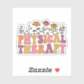 Schattigee Fysiotherapie Bloemen - Fysiotherapeut Sticker (Vel)
