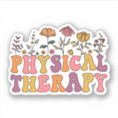 Schattigee Fysiotherapie Bloemen - Fysiotherapeut Sticker (Voorkant)
