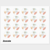 Schattigee Galentine's Day Best-Teas Party Ronde Sticker (Vel)
