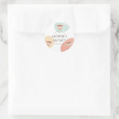 Schattigee Galentine's Day Best-Teas Party Ronde Sticker (Tas)