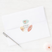 Schattigee Galentine's Day Best-Teas Party Ronde Sticker (Envelop)