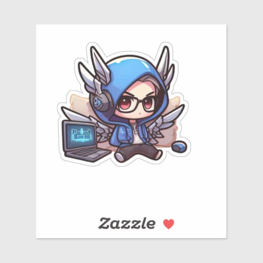 Schattigee gamer-Sticker Sticker (Vel)