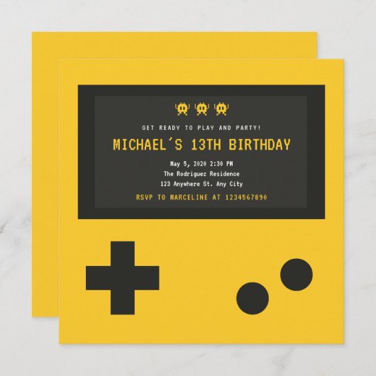 Schattigee gaming console stijl kinderen Verjaarda Kaart (Voorkant / Achterkant)