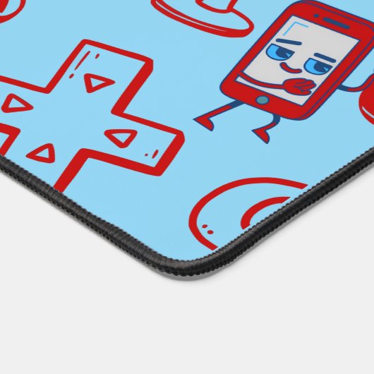 Schattigee gaming thema bureau mat (Hoek)