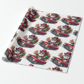Schattigee Gangster Santa in Cadillac | Cadeaupapier (Uitgerold)