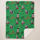 Schattigee Gangster Santa Vrolijk Kerstfeest op gr Sherpa Deken (Voorkant)