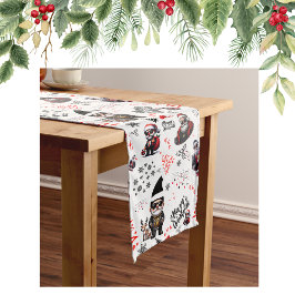 Schattigee Gangster Santa Vrolijk Kerstfeest op Wi Lange Tafelloper