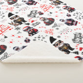 Schattigee Gangster Santa Vrolijk Kerstfeest op Wi Sherpa Deken (3/4)