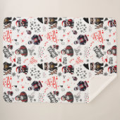 Schattigee Gangster Santa Vrolijk Kerstfeest op Wi Sherpa Deken (Voorkant (horizontaal))