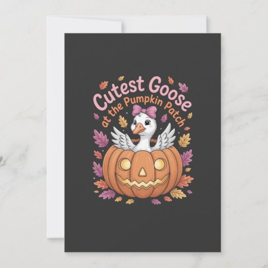 Schattigee gans bij de Pumpkin Patch Thanksgiving Aankondiging (Voorkant)
