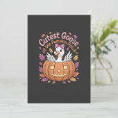 Schattigee gans bij de Pumpkin Patch Thanksgiving Aankondiging (Staand voorkant)