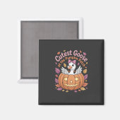 Schattigee gans bij de Pumpkin Patch Thanksgiving Magneet (Voorkant / Achterkant)